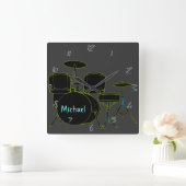 Drums Persoonlijke wandklok (Huis)