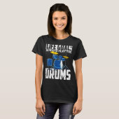 Drums Player Drummer Percussie Drum Set Muziek Dr. T-shirt (Voorkant volledig)