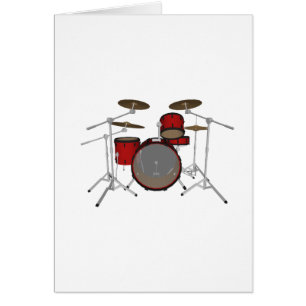 Drums: Red Drum Kit: 3D-model: