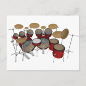Drums: Red Drum Kit: 3D-model: Briefkaart (Voorkant)