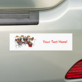 Drums: Red Drum Kit: 3D-model: Bumpersticker (Op auto)