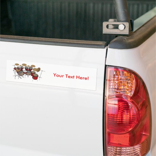Drums: Red Drum Kit: 3D-model: Bumpersticker (Op Truck)