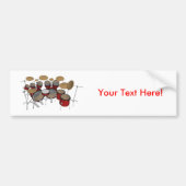 Drums: Red Drum Kit: 3D-model: Bumpersticker (Voorkant)