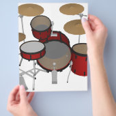 Drums: Red Drum Kit: 3D-model: Flyer (Hand)