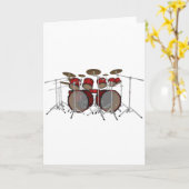 Drums: Red Drum Kit: 3D-model: Kaart (Gele Bloem)