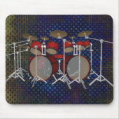 Drums: Red Drum Kit: 3D-model: Mousepad Muismat (Voorkant)