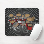 Drums: Red Drum Kit: 3D-model: Mousepad Muismat (Met muis)