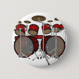 Drums: Red Drum Kit: 3D-model: Ronde Button 5,7 Cm