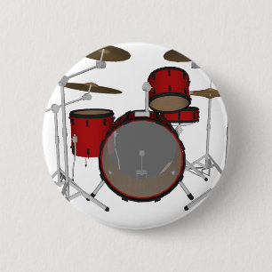 Drums: Red Drum Kit: 3D-model: Ronde Button 5,7 Cm