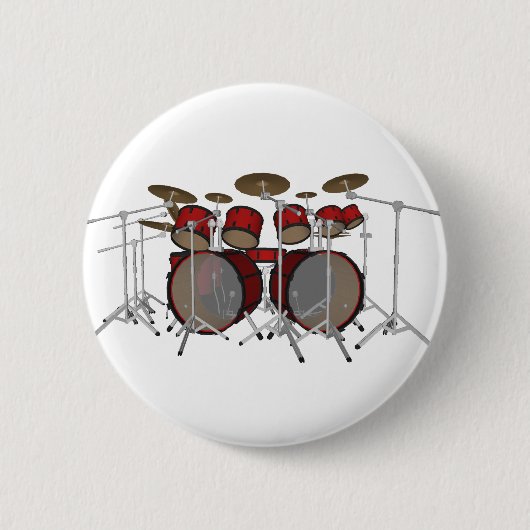 Drums: Red Drum Kit: 3D-model: Ronde Button 5,7 Cm (Voorkant)