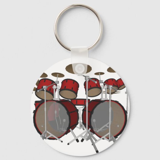 Drums: Red Drum Kit: 3D-model: Sleutelhanger (Voorkant)