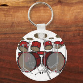 Drums: Red Drum Kit: 3D-model: Sleutelhanger (Voorkant)