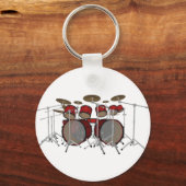 Drums: Red Drum Kit: 3D-model: Sleutelhanger (Voorkant)