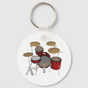 Drums: Red Drum Kit: 3D-model: Sleutelhanger