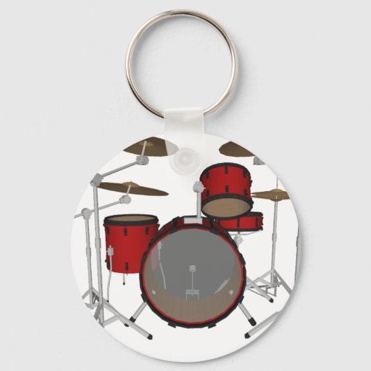 Drums: Red Drum Kit: 3D-model: Sleutelhanger (Voorkant)