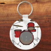 Drums: Red Drum Kit: 3D-model: Sleutelhanger (Voorkant)