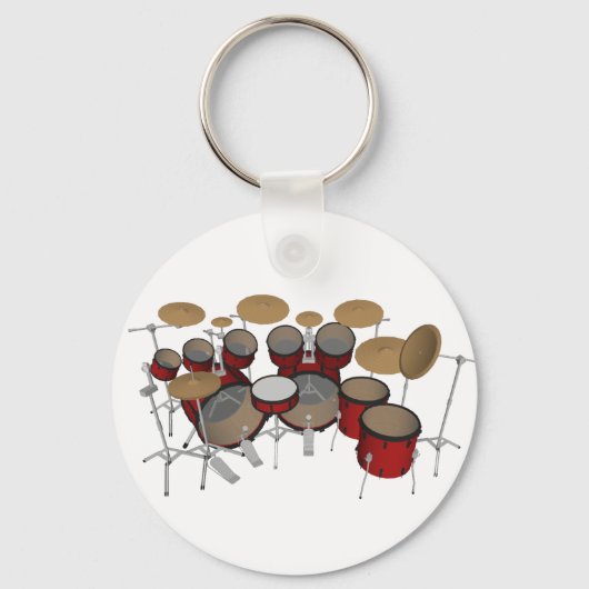 Drums: Red Drum Kit: 3D-model: Sleutelhanger (Voorkant)