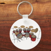 Drums: Red Drum Kit: 3D-model: Sleutelhanger (Voorkant)