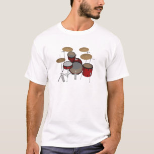 Drums: Red Drum Kit: 3D-model: T-shirt