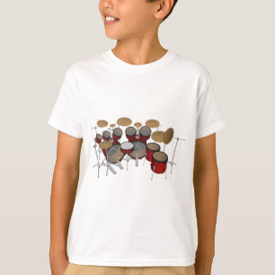 Drums: Red Drum Kit: 3D-model: T-shirt
