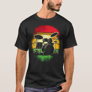 Drums Retro Vintage Drummer Band Drumstel T-shirt