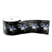 Drums Ribbon - Donker Grosgrain Lint (Spoel)