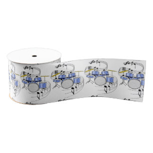Drums Ribbon Grosgrain Lint