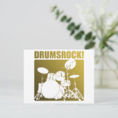 Drums Rocks. Briefkaart (Staand voorkant)
