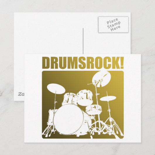 Drums Rocks. Briefkaart (Voorkant / Achterkant)
