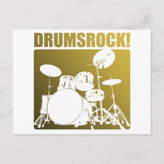 Drums Rocks. Briefkaart (Voorkant)
