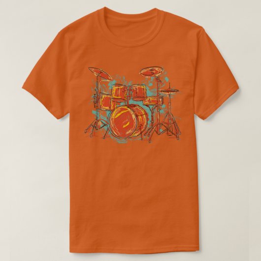 Drums Set Drummer Drums T-shirt (Design voorkant)