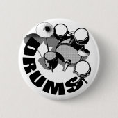 DRUMS SET RONDE BUTTON 5,7 CM (Voorkant)