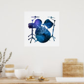 Drums Silhouette Poster (Keuken)