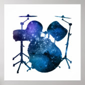 Drums Silhouette Poster (Voorkant)