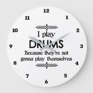 Drums - Speel zelf Funny Deco Music Grote Klok
