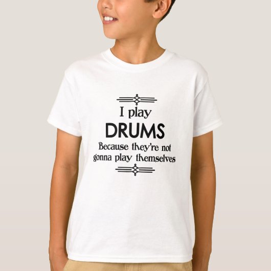 Drums - Speel zelf Funny Deco Music T-shirt (Voorkant)