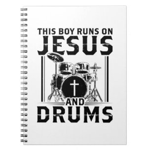 Drums-speler Christelijke Jezus Band Drummer Gif Notitieboek