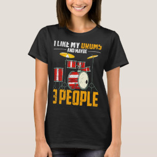 Drums Speler Muzikant Drummer Percussie Muziek Dru T-shirt