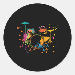 Drums Splash Ronde Sticker