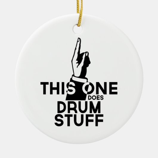 Drums Stuff - Funny Drums Music Keramisch Ornament (Voorkant)