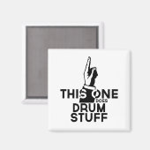 Drums Stuff - Funny Drums Music Magneet (Voorkant / Achterkant)