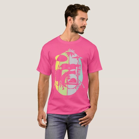 Drums surfgolven t-shirt (Voorkant volledig)