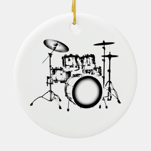 Drums "tekenen" keramisch ornament (Achterkant)