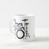 Drums "tekenen" koffiemok (Voorkant links)