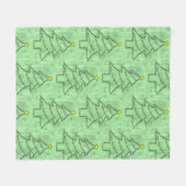 Drums Tekst Kerstboom Fleece Deken (Voorkant (Horizontaal))