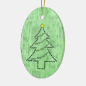 Drums Tekst Kerstboom Keramisch Ornament (Links)
