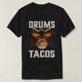 Drums Tshirt Tacos Cinco De Mayo Music Drummer T- (Design voorkant)