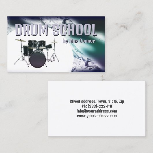 Drums Tutor Visitekaartje (Voorkant / Achterkant)