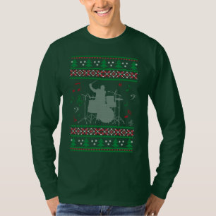 Drums Ugly Kerstmis T-shirt