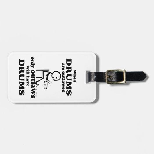 Drums verboden bagagelabel (Voorkant horizontaal)